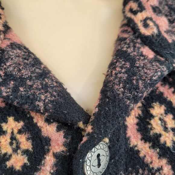 Bear Ridge Outfitters Vintage Aztec Pattern Button-Up Jacket Nobby Fleece - Picture 4 of 11